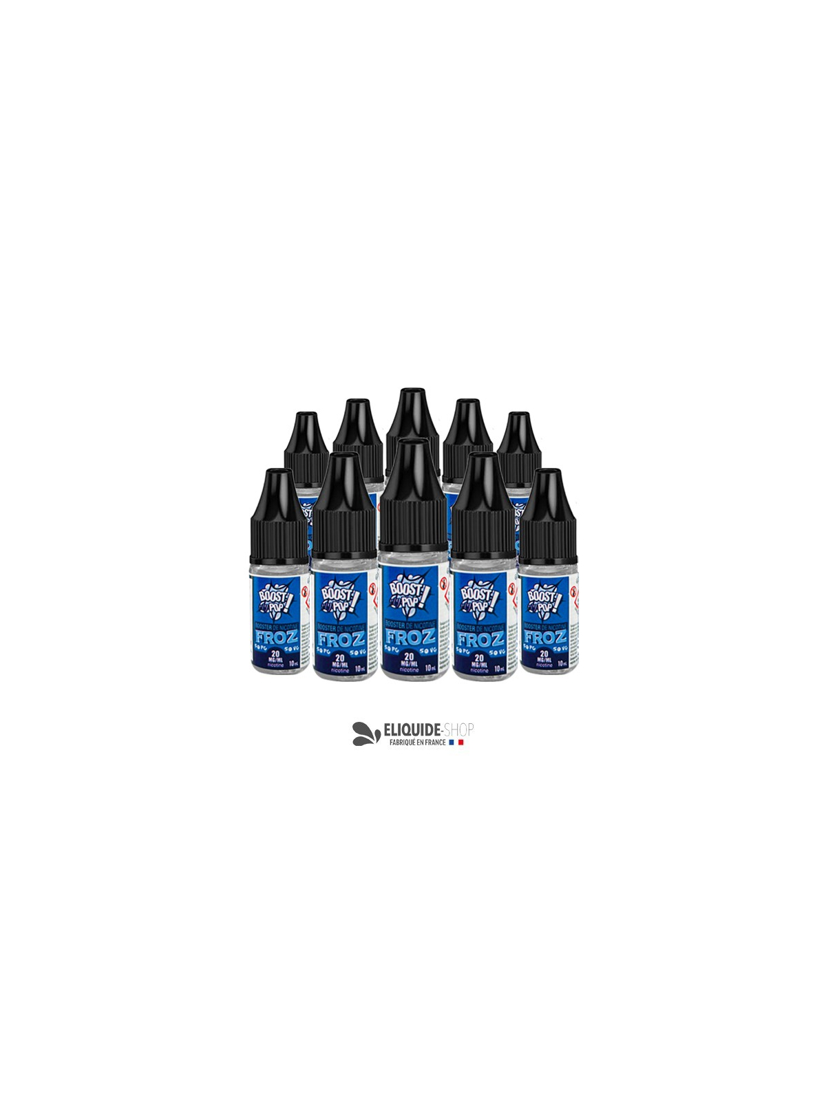 PACK 10 BOOSTERS DE NICOTINE MENTHOLÉE BOOST MY POP