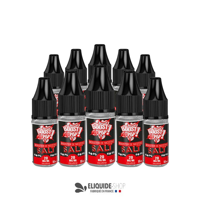 PACK 10 BOOSTERS SEL DE NICOTINE BOOST MY POP