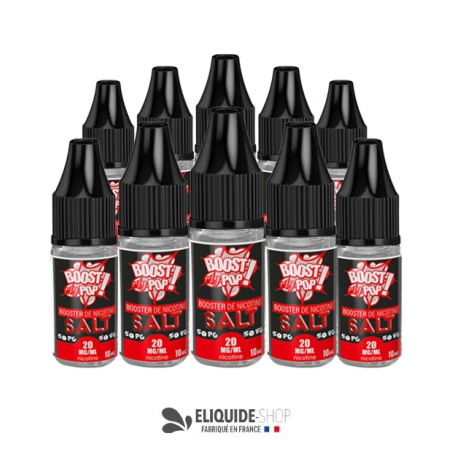 PACK 10 BOOSTERS SEL DE NICOTINE BOOST MY POP
