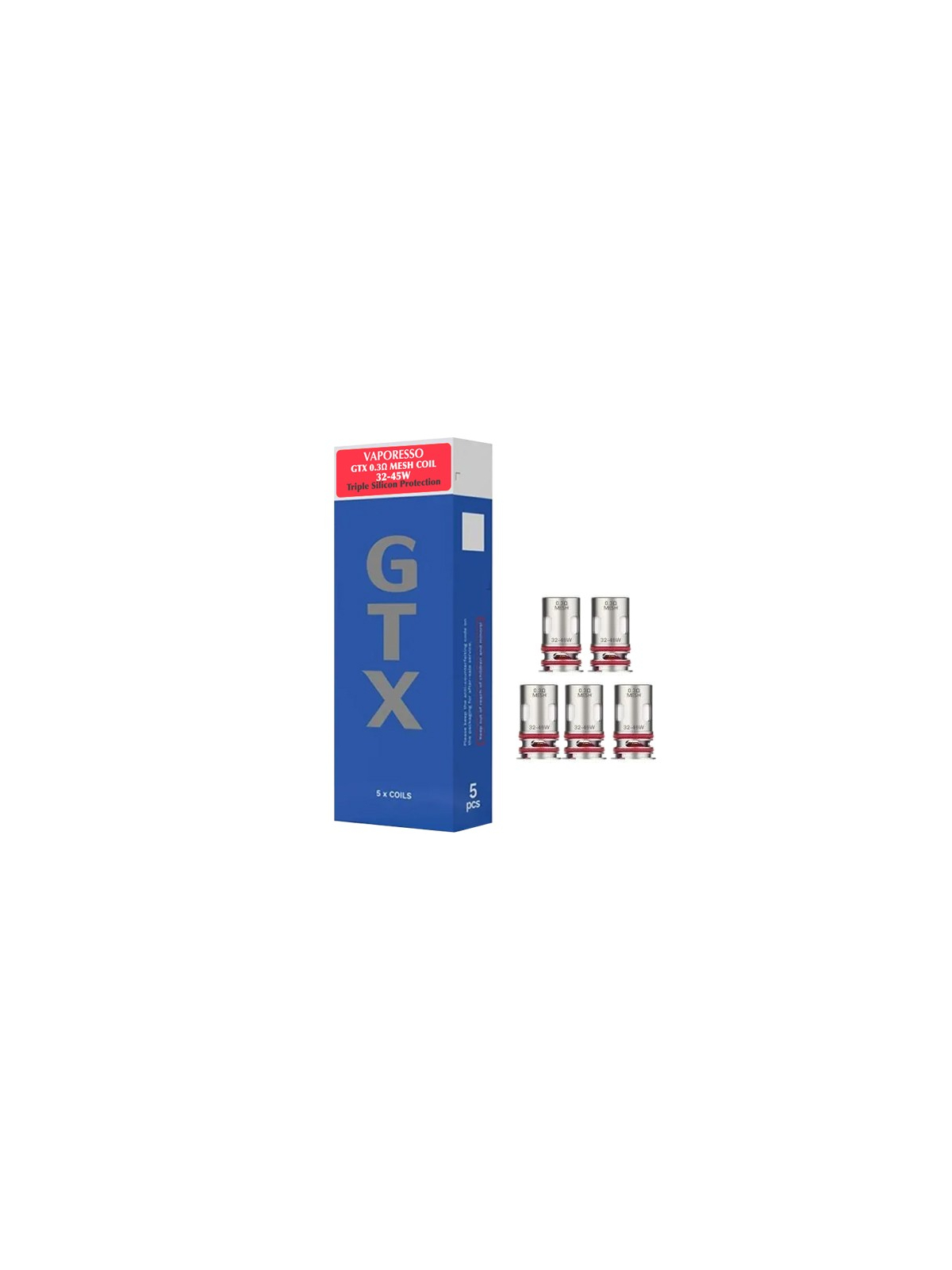 PACK DE 5 RÉSISTANCES GTX - VAPORESSO Pas Cher