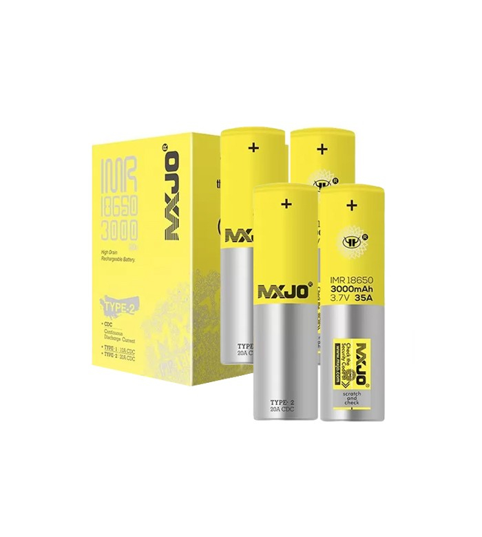 PACK DE 4 ACCUS 18650 - MXJO - 3000 mAh 35A